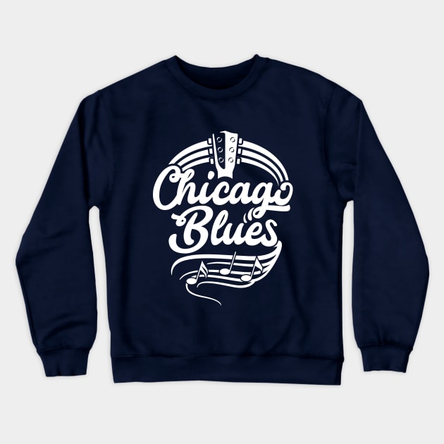 Chicago Blues Crewneck Sweatshirt by rojakdesigns